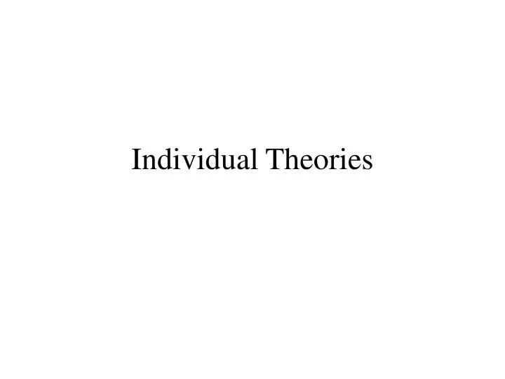 individual theories