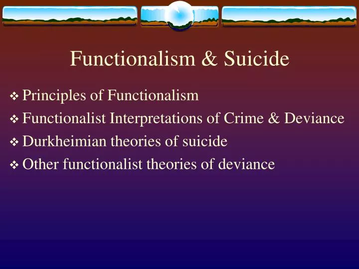 functionalism suicide