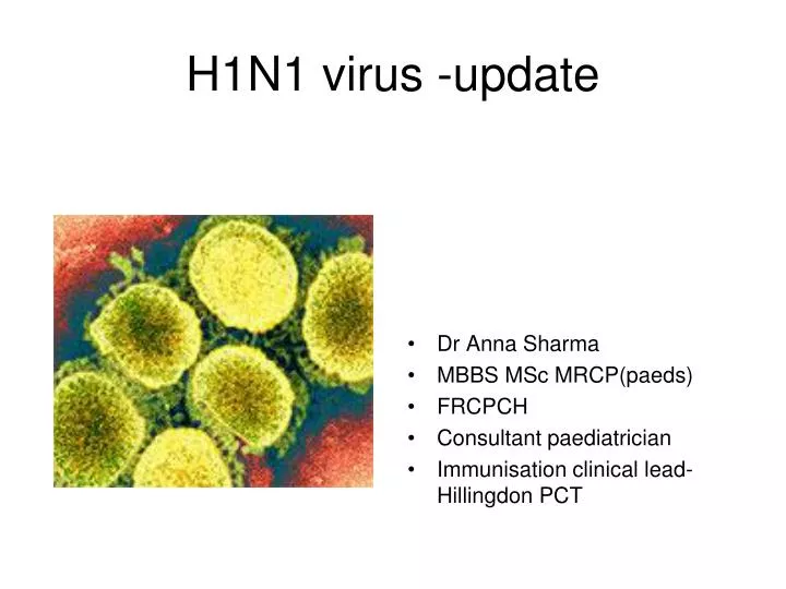 h1n1 virus update