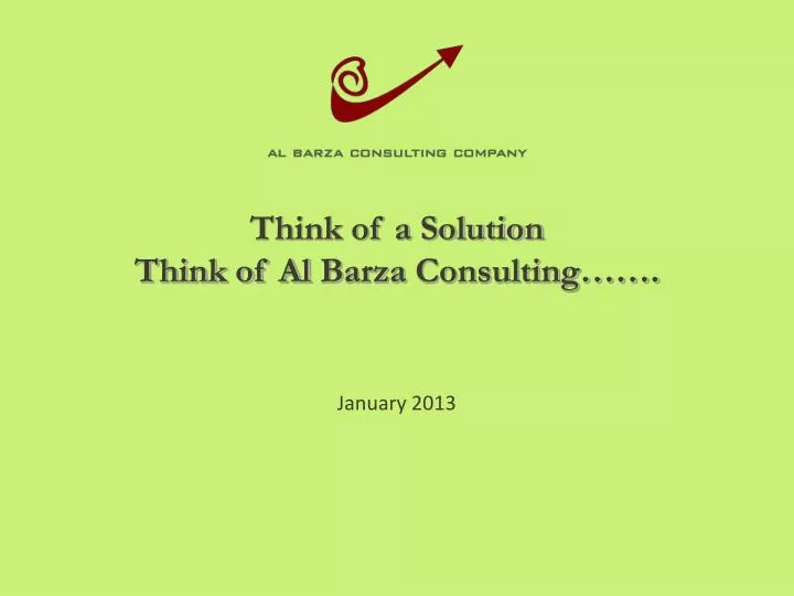 think of a solution think of al b arza consulting