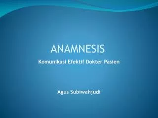 ANAMNESIS