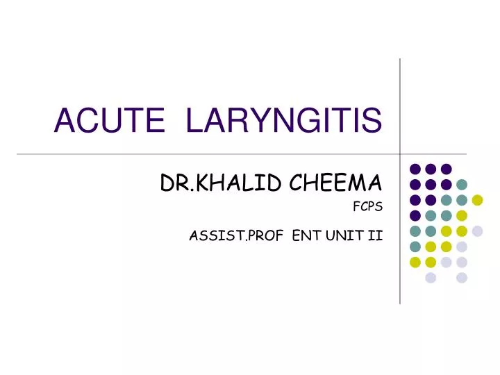 acute laryngitis