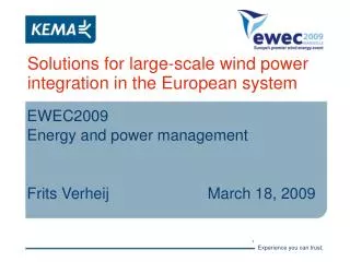 Solutions for large-scale wind power integration in the European system