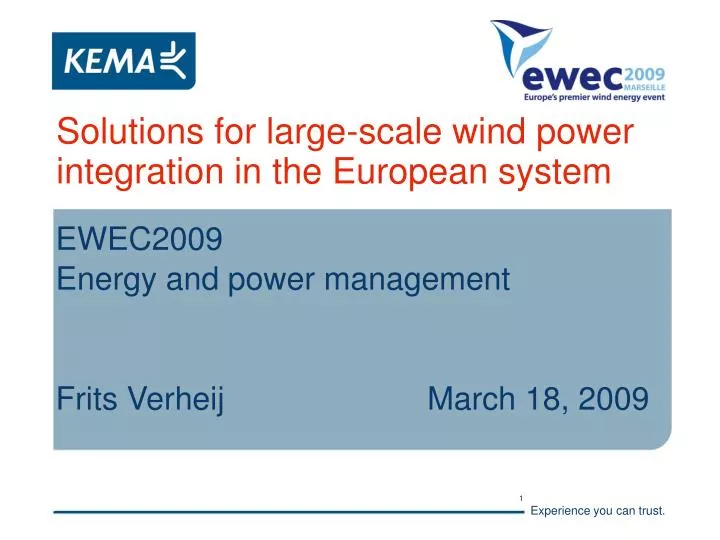 solutions for large scale wind power integration in the european system
