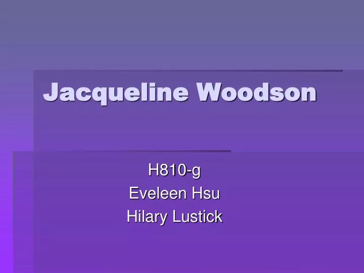 jacqueline woodson