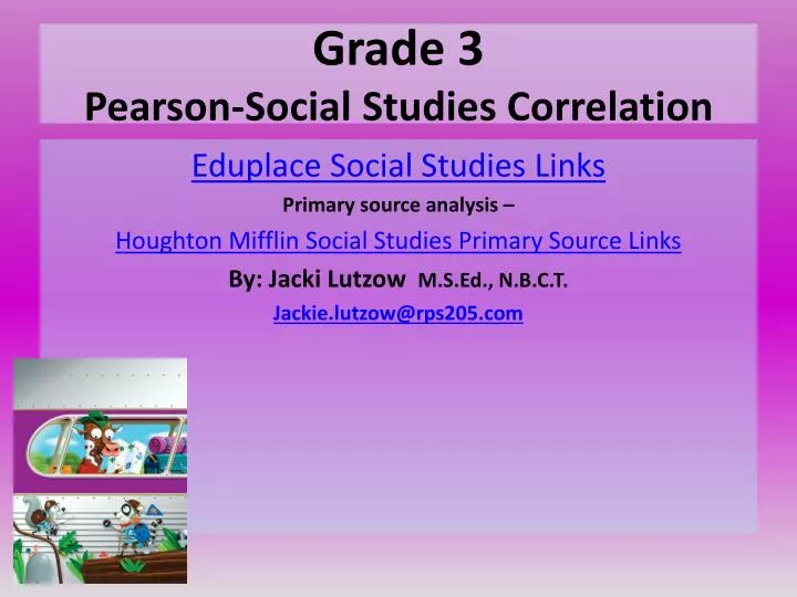 grade 3 pearson social studies correlation