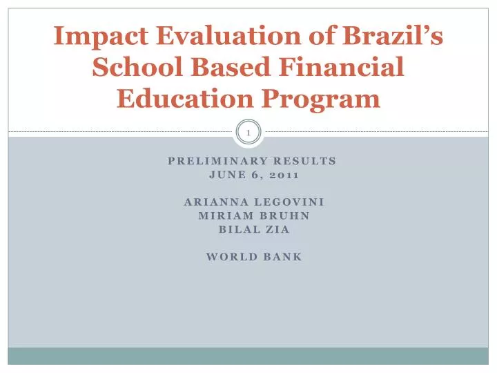 impact evaluation of brazil s school based financial education program