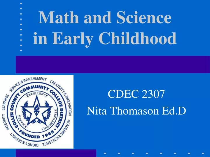 math and science in early childhood