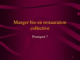 manger bio en restauration collective