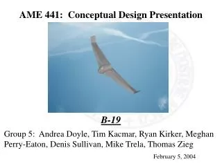 AME 441: Conceptual Design Presentation