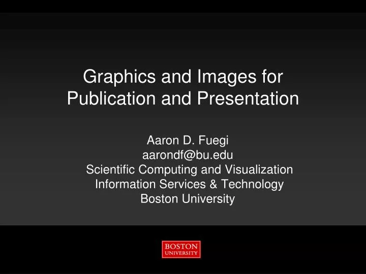 graphics and images for publication and presentation