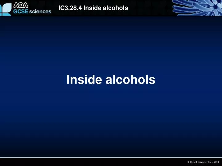inside alcohols