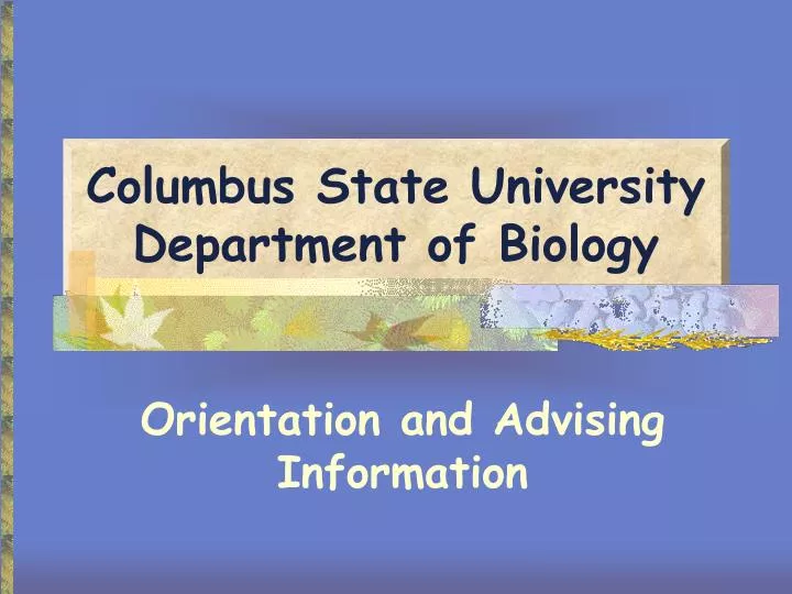 columbus state university department of biology
