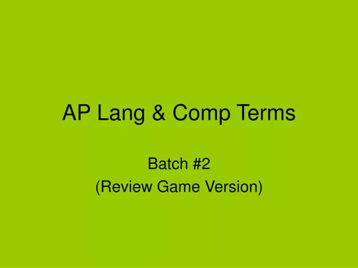 ap lang comp terms