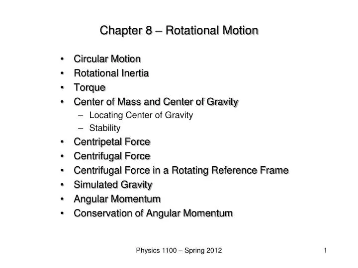 chapter 8 rotational motion
