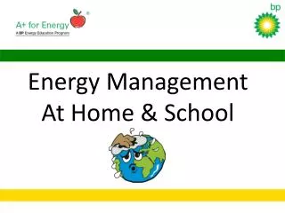Energy Management At Home &amp; School