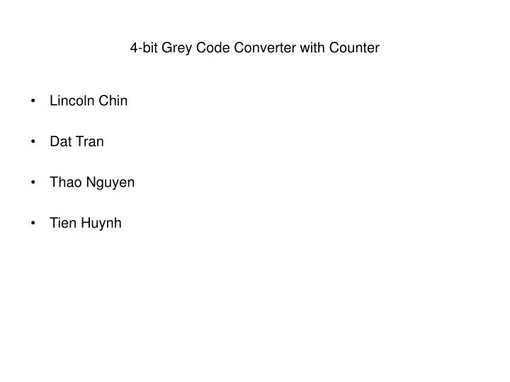 4 bit grey code converter with counter