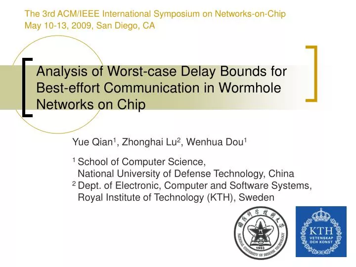 analysis of worst case delay bounds for best effort communication in wormhole networks on chip