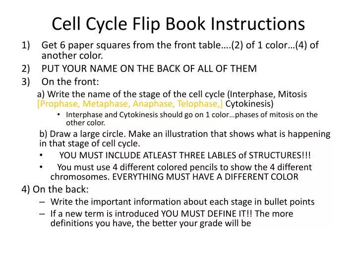 cell cycle flip b ook i nstructions