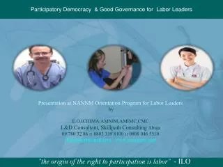 Participatory Democracy &amp; Good Governance for Labor Leaders