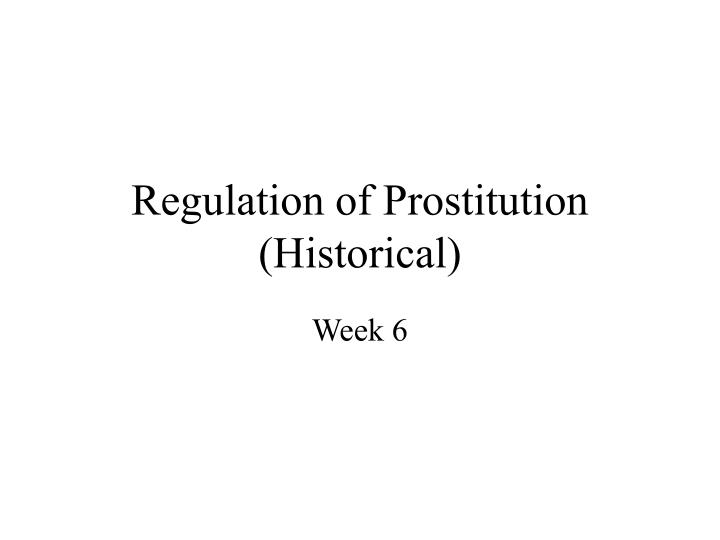 regulation of prostitution historical