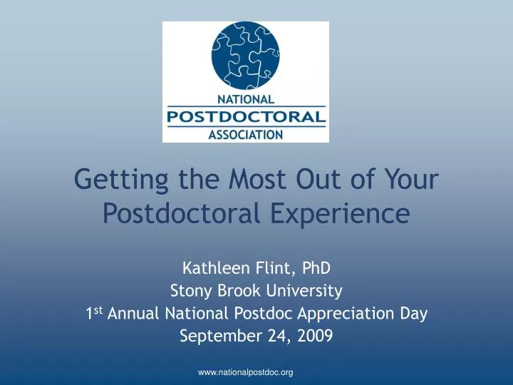 getting the most out of your postdoctoral experience