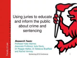 Using juries to educate and inform the public about crime and sentencing
