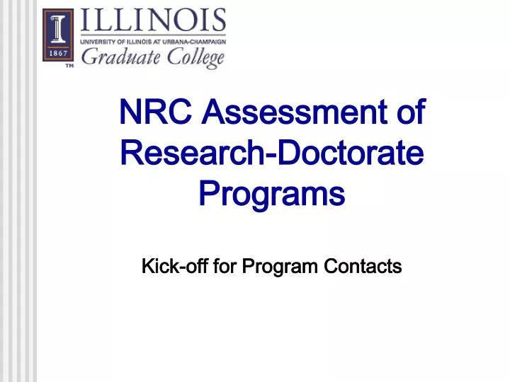 nrc assessment of research doctorate programs kick off for program contacts