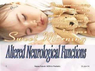 Altered Neurological Functions