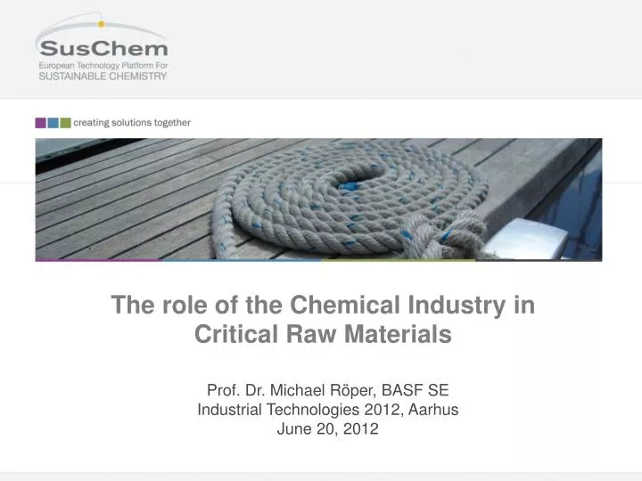 the role of the chemical industry in critical raw materials