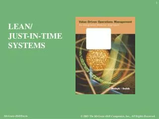 LEAN/ JUST-IN-TIME SYSTEMS