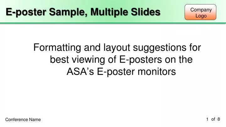 e poster sample multiple slides