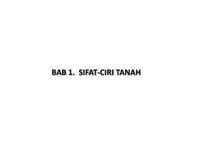 BAB 1. SIFAT-CIRI TANAH