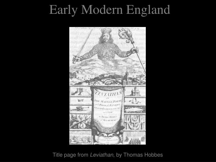 early modern england