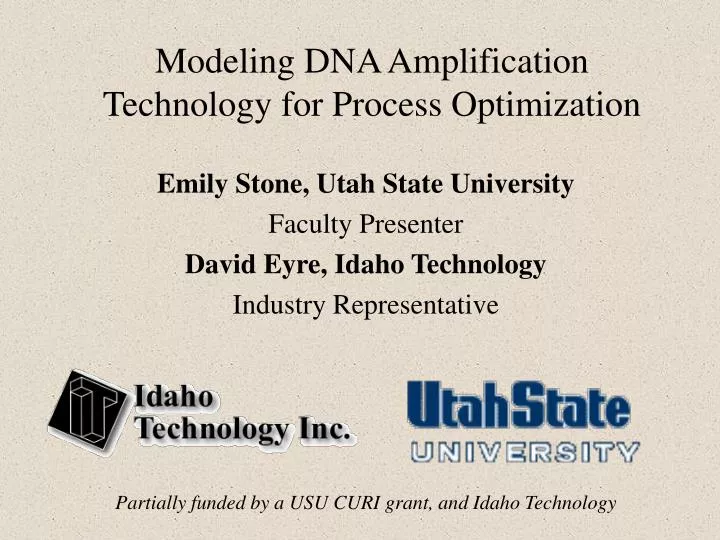modeling dna amplification technology for process optimization