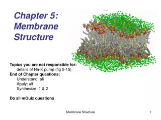 Chapter 5: Membrane Structure