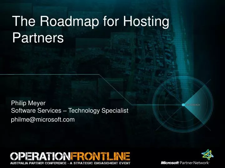 the roadmap for hosting partners