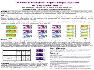 The Effects of Atmospheric Inorganic Nitrogen Deposition on Ocean Biogeochemistry