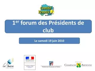 1 er forum des Présidents de club