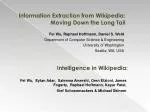 Information Extraction from Wikipedia: Kylin's Approach to Long-Tailed Challenges - slide 1