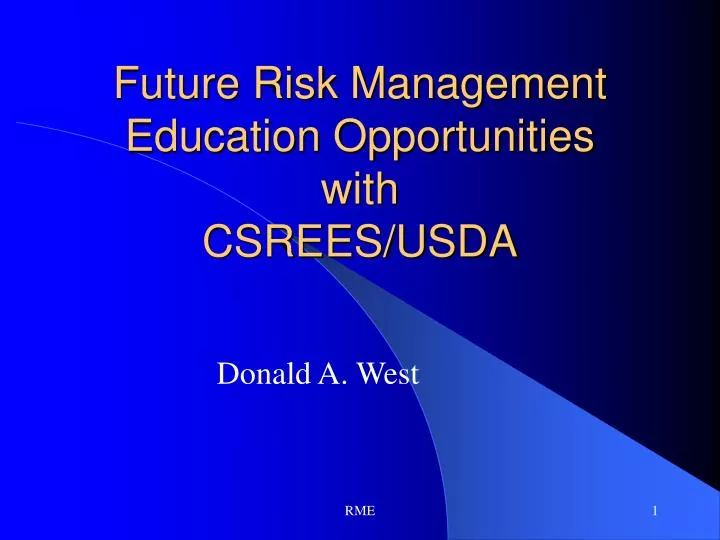 future risk management education opportunities with csrees usda
