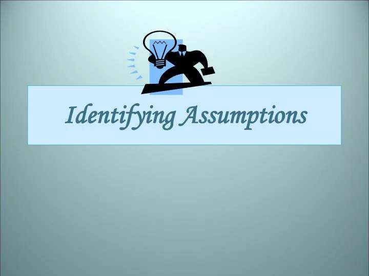 identifying assumptions
