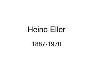 Heino Eller