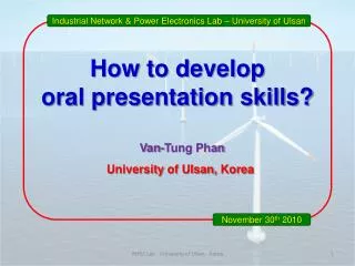 How to develop oral presentation skills?