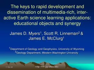 The keys to rapid development and dissemination of multimedia-rich, inter-active Earth science learning applications: ed