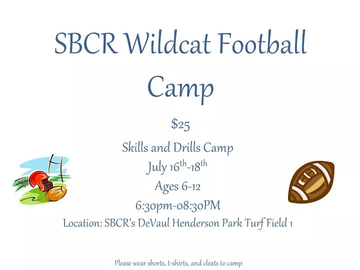 sbcr wildcat football camp