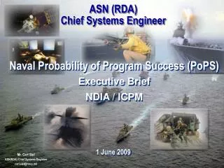 ASN (RDA) Chief Systems Engineer