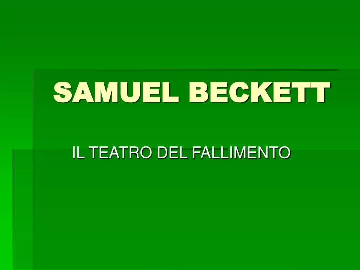 samuel beckett