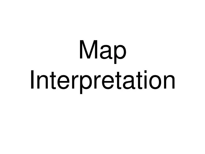 map interpretation