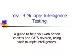 Year 9 Multiple Intelligence Testing - slide 1